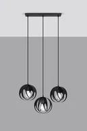 Lampy sufitowe - Sollux Lighting Lampa wisząca TULOS 3L czarna - miniaturka - grafika 1
