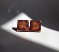 Spinki do mankietów i krawatów - Spinki do mankietów z drewna śliwy - miniaturka - grafika 1