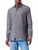 Koszule męskie - bugatti Koszula męska 9150-38540, ciemnoszara-280, regularna, ciemnoszary-280, XL - miniaturka - grafika 1