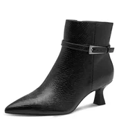 Kozaki damskie - Marco Tozzi Damskie 2-25327-45 modne kozaki, czarne STR, 39 EU, Black Str, 39 EU - miniaturka - grafika 1