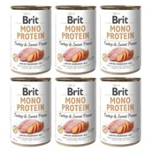 Mokra karma dla psów - Brit Mono Protein z indykiem i słodkimi ziemniakami 6 x 400 g - miniaturka - grafika 1