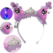 Dodatki do strojów karnawałowych - Opaska Z Uszami Kawaii Kuromi Led - miniaturka - grafika 1