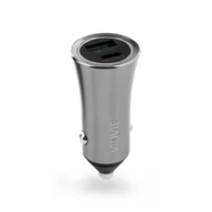 Ładowarki samochodowe - Ładowarka samochodowa VIDVIE CC517C 1xUSB + 1xType C 3A, PD20W+QC18W srebrny - miniaturka - grafika 1