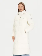 Płaszcze damskie - Guess Jeans Płaszcz zimowy W4BL26 WGII2 Beżowy Regular Fit - miniaturka - grafika 1