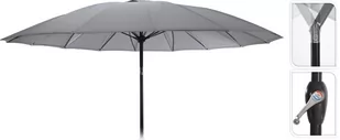 Parasol ogrodowy Shanghai 270 cm aluminium łamany jasnoszary - Parasole ogrodowe - miniaturka - grafika 1