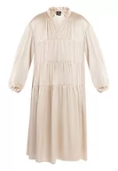 Sukienki - DreiMaster Klassik Damska szeroka sukienka midi, beżoworóżowy, L - miniaturka - grafika 1