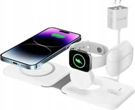 Akcesoria do smartwatchy - Magnetyczna ładowarka 3w1 do iPhone/Apple Watch/AirPods, składana - miniaturka - grafika 1