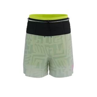 Spodnie sportowe damskie - COMPRESSPORT Spodenki biegowe TRAIL RACING 2-IN-1 SHORT sugar/ice print - grafika 1