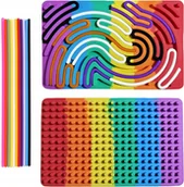 Zabawki kreatywne - ZABAWKA SENSORYCZNA EDUKACYJNA AUTYZM ADHD ŁAGODZĄCA STRES SILIKONOWA TORBA - miniaturka - grafika 1