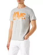 Koszulki męskie - REPUBLIC OF CALIFORNIA Męski T-shirt Uxrepczts002, szary melanż, S - miniaturka - grafika 1
