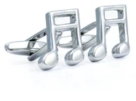 Spinki do mankietów i krawatów - Srebrne spinki do mankietów - nuty N121 - miniaturka - grafika 1