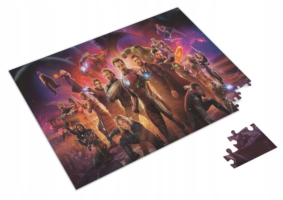 PUZZLE Avengers Marvel Super Bohaterowie + IMIĘ Pudełko 120 el.