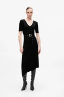 Sukienki - Karl Lagerfeld sukienka kolor czarny midi dopasowana A4W13026 - miniaturka - grafika 1