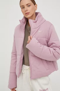 Reebok kurtka damska kolor różowy zimowa - Kurtki damskie - miniaturka - grafika 1