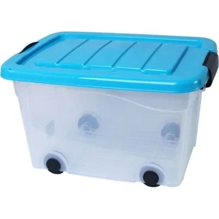 Pojemnik na kółkach 20 l turkus - Pudła i pojemniki do przechowywania - miniaturka - grafika 1