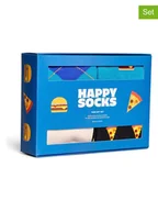Skarpetki męskie - Happy Socks Skarpety (4 pary) "Food" w kolorze niebiesko-granatowym - miniaturka - grafika 1