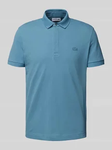 Koszulka polo z wiskozy z naszywką z logo model ‘PIQUE’ - Koszulki męskie - miniaturka - grafika 1