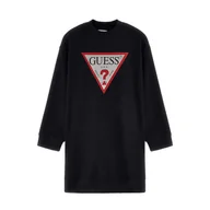 Sukienki i spódniczki dla dziewczynek - Dziecięca Sukienka GUESS FRENCH TERRY LS DRESS J3YK20KA6R3-JBLK – Czarny - miniaturka - grafika 1