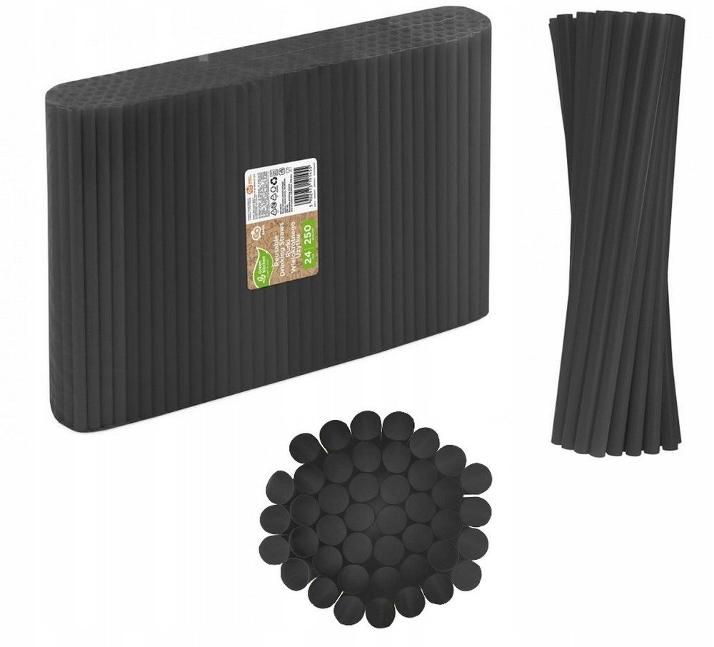 Słomki wielokrotnego użytku 9 x 240 mm 250 sztuk