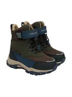 Botki damskie - mikk-line Botki zimowe w kolorze ciemnozielono-granatowym - miniaturka - grafika 1