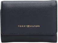 Portfele - Tommy Hilfiger Portfel damski Th Logotape Trifold Aw0aw17477, Niebieski (Space Blue Corp), One Size - miniaturka - grafika 1