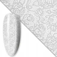Ozdoby do paznokci - Folia transferowa do paznokci 80 cm White Nr 12 - miniaturka - grafika 1