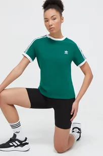 adidas Originals t-shirt damski kolor zielony - Koszulki sportowe damskie - miniaturka - grafika 1
