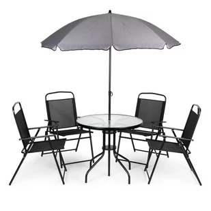 Komplet Mebli Ogrodowych Stolik 4 Krzesła Parasol - Meble ogrodowe Komplet Mebli Ogrodowych Stolik 4 Krzesła Parasol - Meble ogrodowe - miniaturka - grafika 1