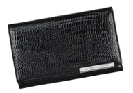 Portfele - Portfel Damski Skórzany GREGORIO Duży Z Suwakiem Lakierowany RFID GF-112 CZARNY 15 x 10 x 4 [cm] - miniaturka - grafika 1