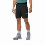 Spodenki męskie - Krótkie spodenki męskie Jack Wolfskin PRELIGHT CHILL SHORTS M black - XXL - miniaturka - grafika 1