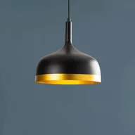 Lampy sufitowe - Opviq Lampa wisząca Sivani MR-826, czarny/złoty, metal, Ø 30 cm - miniaturka - grafika 1