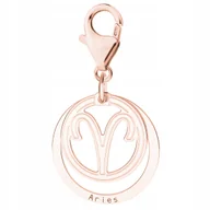 Bransoletki - Zawieszka Pozłacana ze Znakiem Zodiaku Aries Znak Zodiaku Baran SREBRO 925 - miniaturka - grafika 1