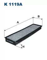 Filtry kabinowe - Filtron Filtr, wentylacja przestrzeni pasażerskiej K 1119A K 1119A - miniaturka - grafika 1