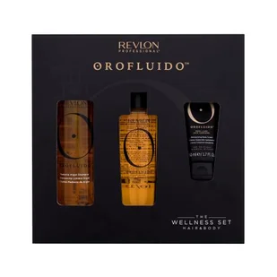 Revlon Professional Orofluido The Wellness Set Zestaw olejek do włosów Orofluido Elixir 100 ml + szampon Orofluido Shampoo 240 ml + krem do ciała Orofluido Moisturizing Body Cream 50 ml - Zestawy kosmetyków damskich - miniaturka - grafika 1