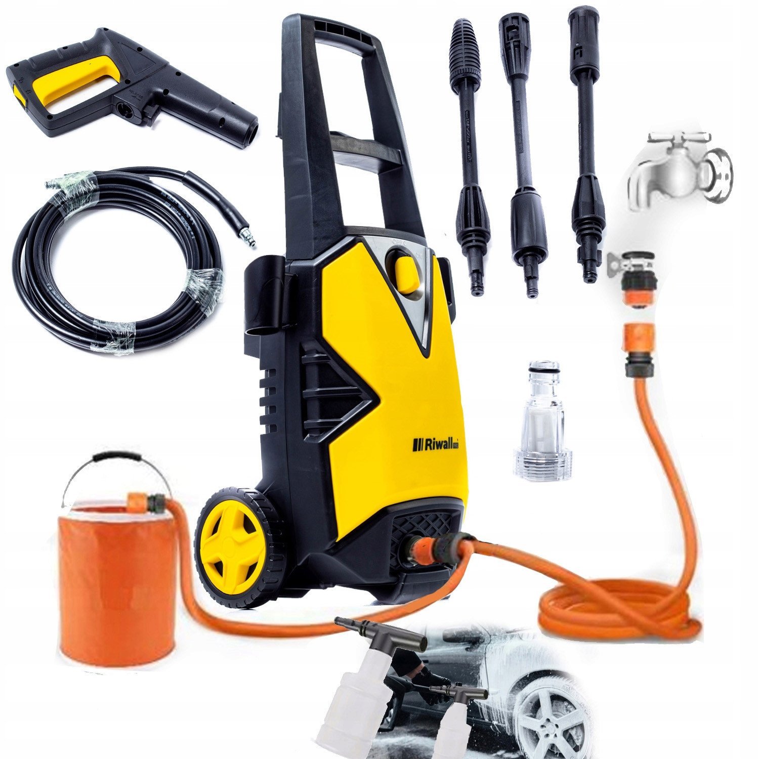 Riwall MYJKA CIŚNIENIOWA REPW120M BAR MOCNA POMPA ZESTAW 230barEW