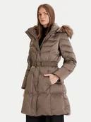 Płaszcze damskie - Guess Płaszcz zimowy W5BL30 W2802 Beżowy Regular Fit - miniaturka - grafika 1