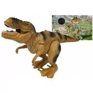 Zabawki interaktywne dla dzieci - Dinozaur Tyranozaur Rex brązowy - Leantoys - miniaturka - grafika 1