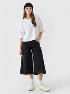 Spodnie damskie - Damskie jeansy baggy OTHWAW24TJNSF021 Outhorn - czarne - miniaturka - grafika 1