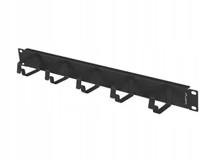 Organizer kabli Lanberg AK-1701-B 19" 1U z 5 metalowymi uchwytami typ - Pozostałe akcesoria sieciowe - miniaturka - grafika 1