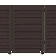 Ogrodzenia - Polbram Brama przesuwna narożna Kreta 4x1,5 m prawa brązowa automat - miniaturka - grafika 1