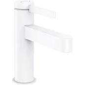 Baterie umywalkowe - Hansgrohe 76010700 Finoris Jednouchwytowa bateria umywalkowa 100 z kompletem odp$285ywowym Push-Open bia$286y matowy - miniaturka - grafika 1