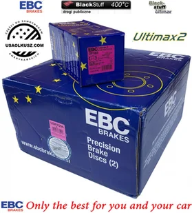 Przednie klocki Ultimax2 + NACINANE tarcze hamulcowe EBC seria USR Hummer H2 - Tarcze hamulcowe - miniaturka - grafika 3