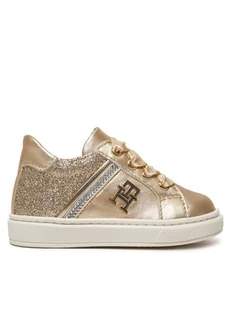 Tommy Hilfiger Sneakersy Sneaker Bassa Allacciata T1A9-33932-0829 M Złoty - Buty dla dziewczynek - miniaturka - grafika 1