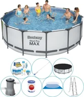 Baseny ogrodowe - Basen kombi - Bestway Steel Pro MAX 427x122 cm okrągły - miniaturka - grafika 1