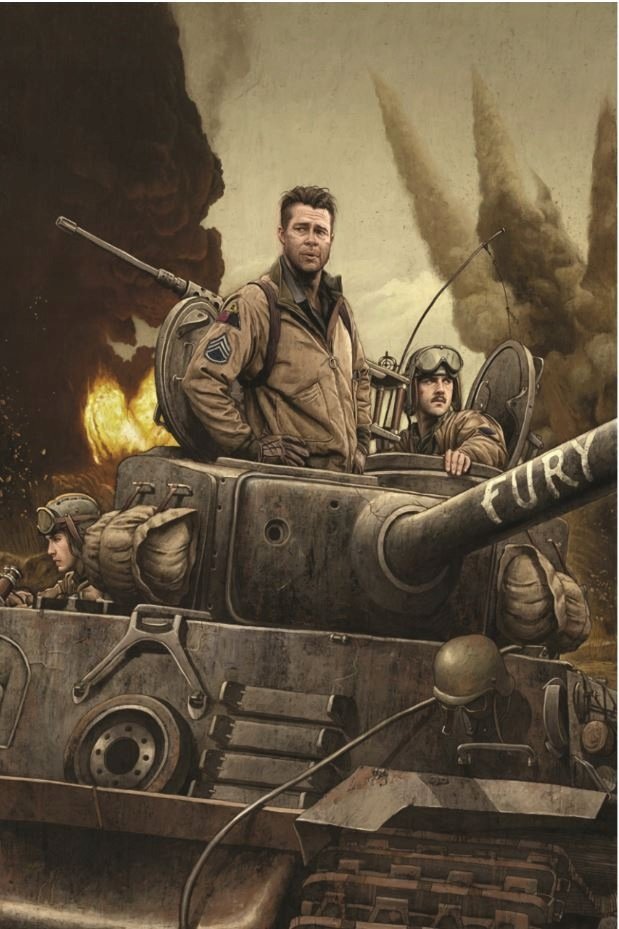 PODKŁADKA POD MYSZ Z Nadrukiem 22x18 cm FURY Brad Pitt Tekst Prezent