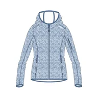 Kurtki damskie - CMP - Damska kurtka Knit-Tech ze stałym kapturem, Sky-Bianco, 40 - miniaturka - grafika 1