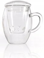 Zaparzacze i kawiarki - LUX ZAPARZACZ DO HERBATY ZIÓŁ FILIŻANKA ŻAROODPORNA DMUCHANE SZKŁO 400ml CR - miniaturka - grafika 1