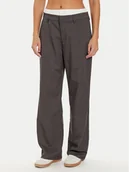 Spodnie damskie - Noisy May Spodnie materiałowe Dawn 27031464 Szary Loose Fit - miniaturka - grafika 1