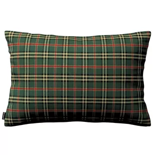 Dekoria Poszewka Kinga na poduszkę prostokątną zielono czerwona kratka 60 × 40 cm Bristol 108-142-69 - Poszewki na poduszki - miniaturka - grafika 1