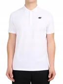 Koszulki męskie - Męska koszulka polo 4F PTSM0771 biały 10S L - miniaturka - grafika 1